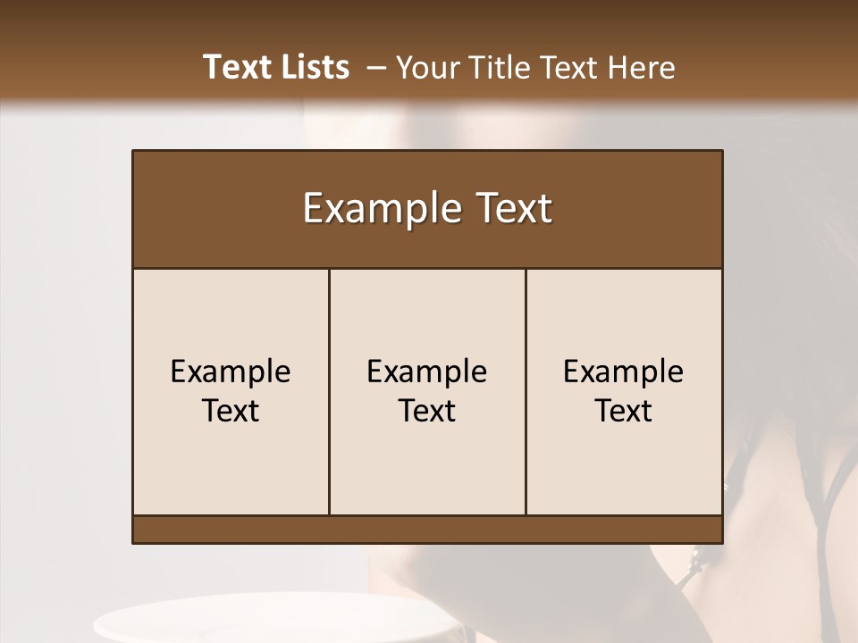 Caucasian Female Face PowerPoint Template