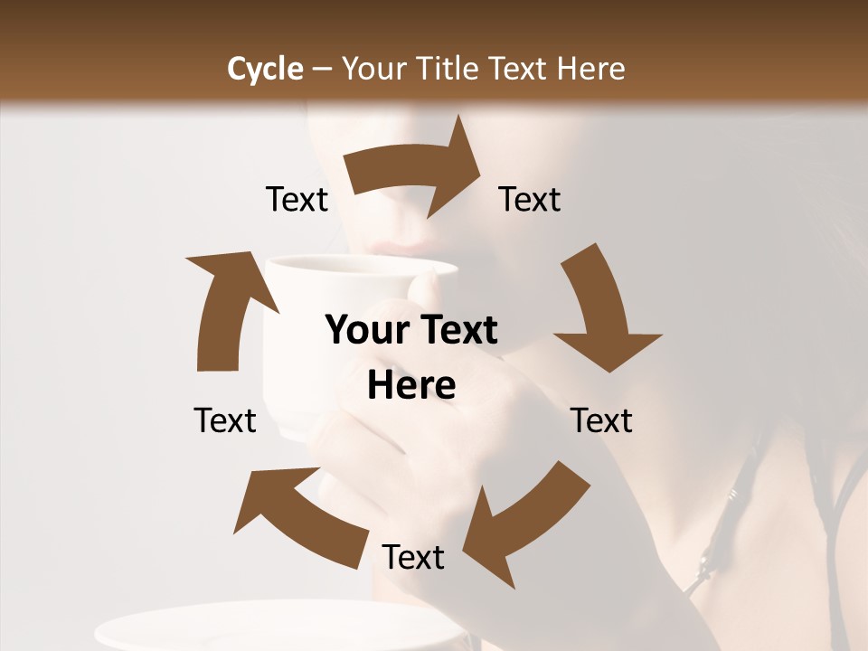 Caucasian Female Face PowerPoint Template