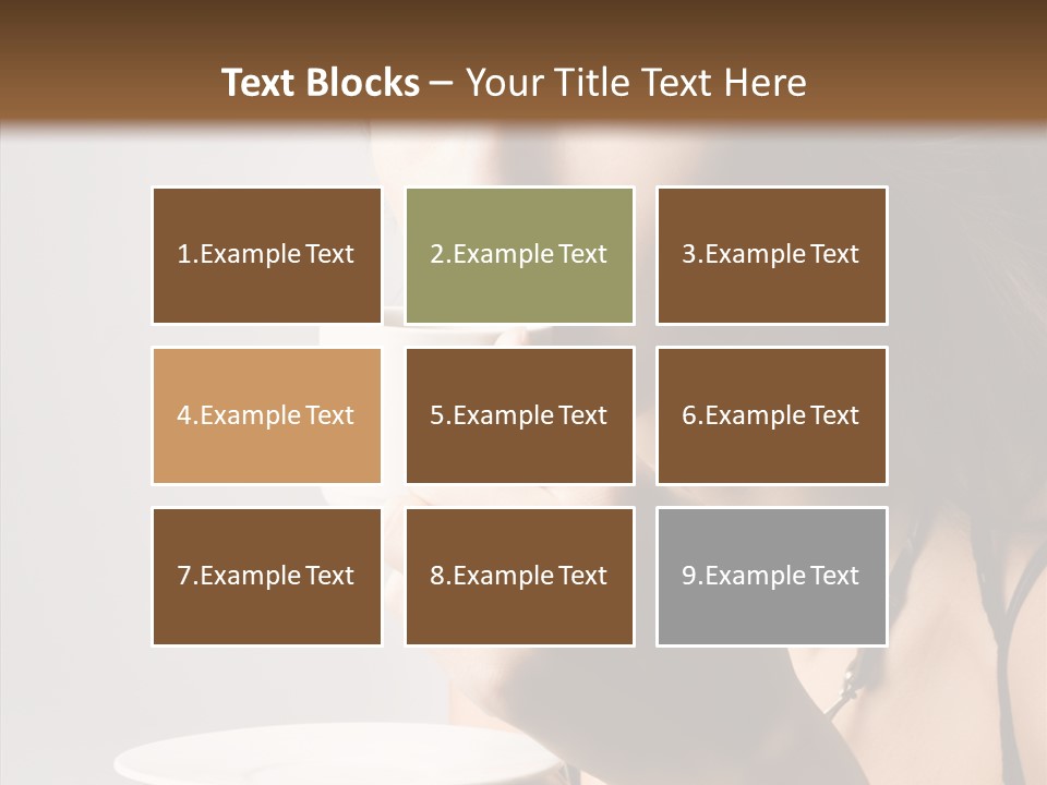 Caucasian Female Face PowerPoint Template