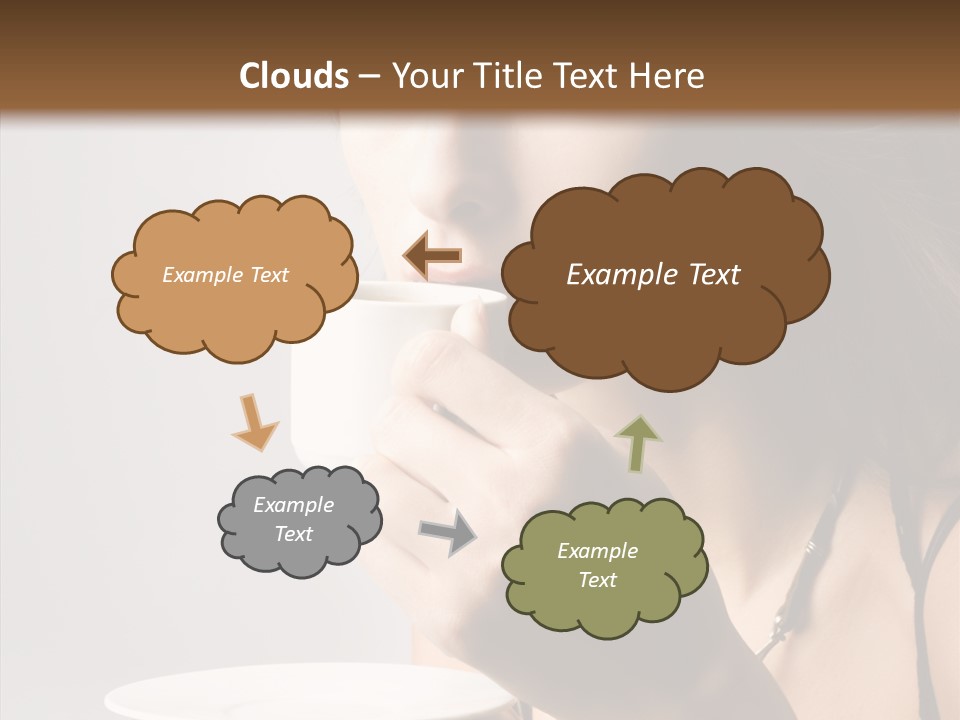 Caucasian Female Face PowerPoint Template