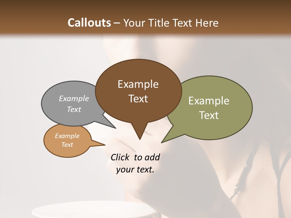 Caucasian Female Face PowerPoint Template