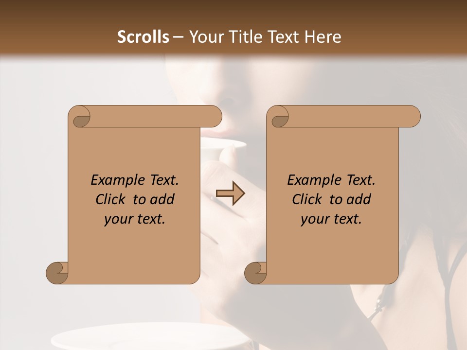 Caucasian Female Face PowerPoint Template