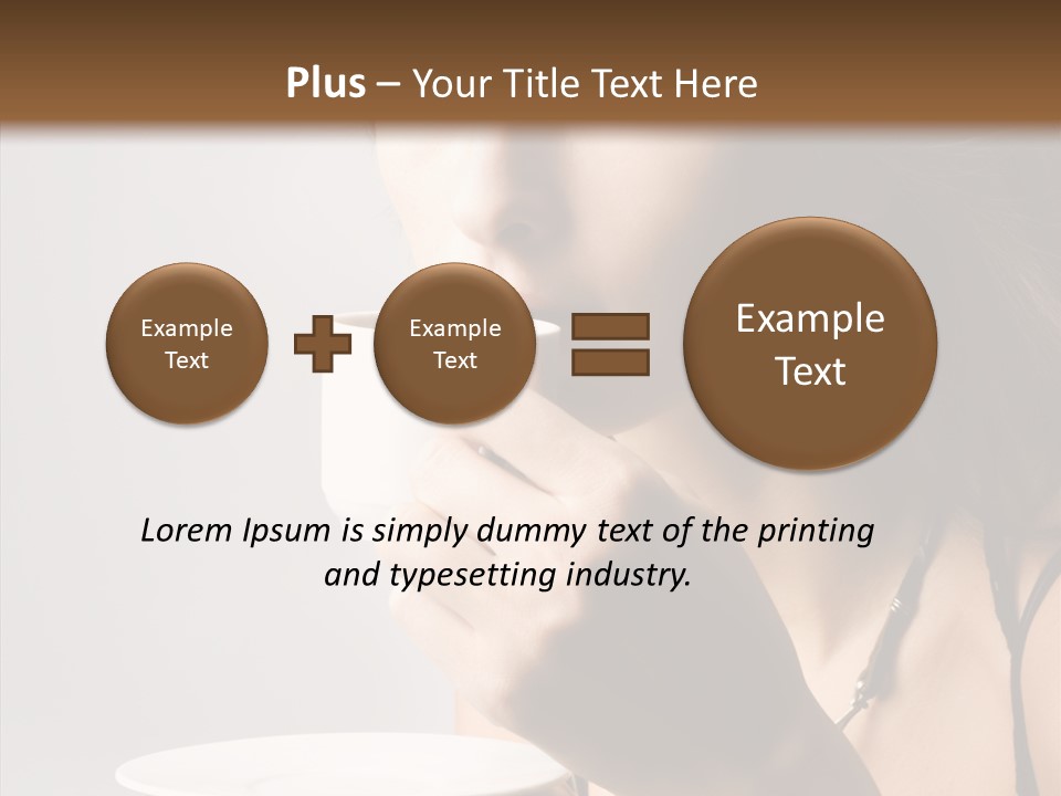 Caucasian Female Face PowerPoint Template