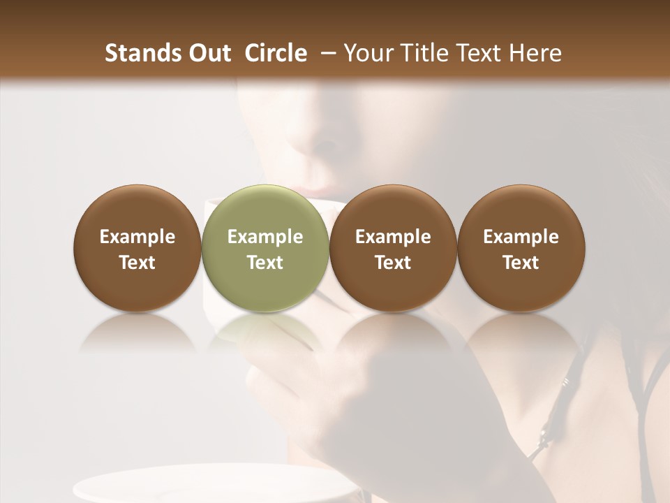 Caucasian Female Face PowerPoint Template