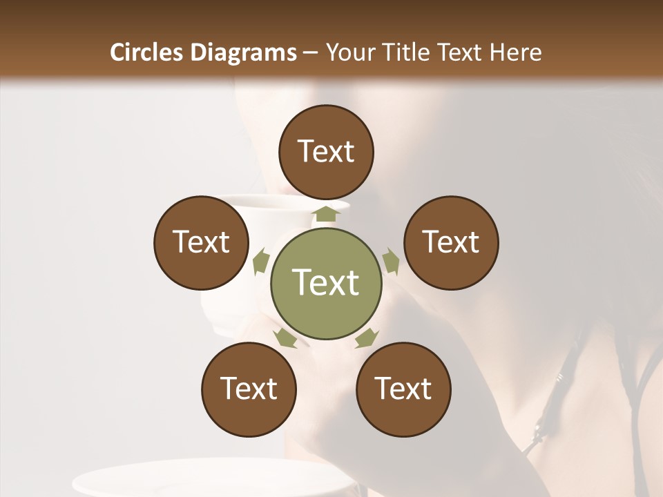 Caucasian Female Face PowerPoint Template