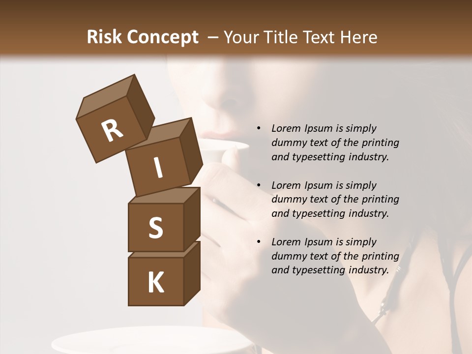 Caucasian Female Face PowerPoint Template