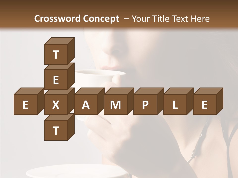 Caucasian Female Face PowerPoint Template