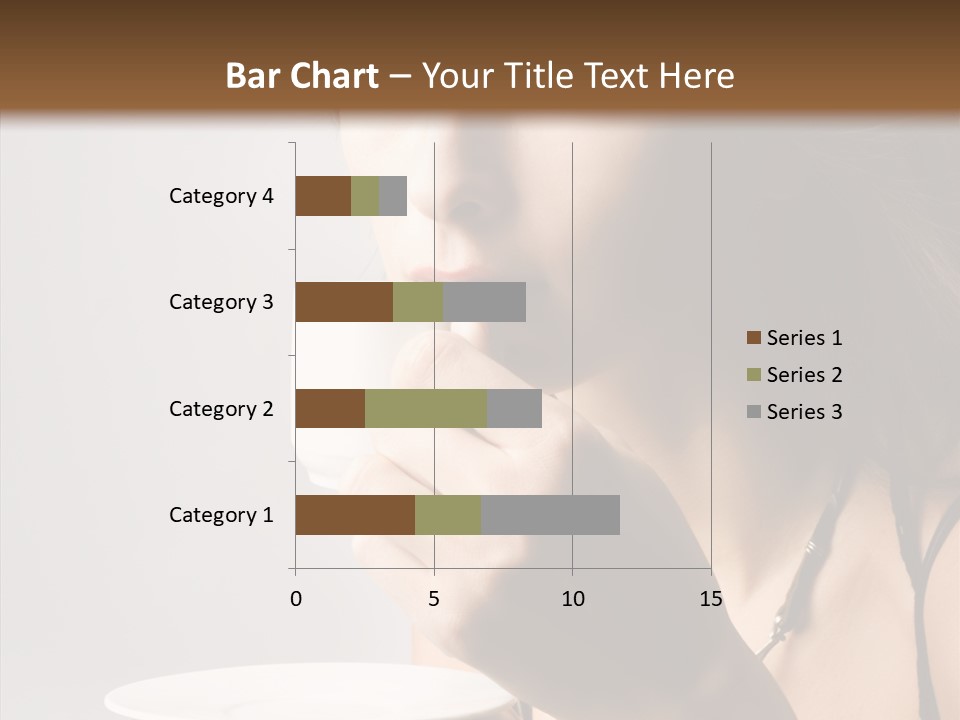Caucasian Female Face PowerPoint Template