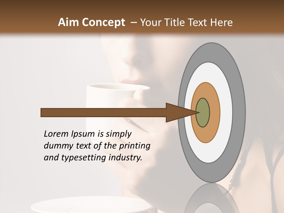 Caucasian Female Face PowerPoint Template