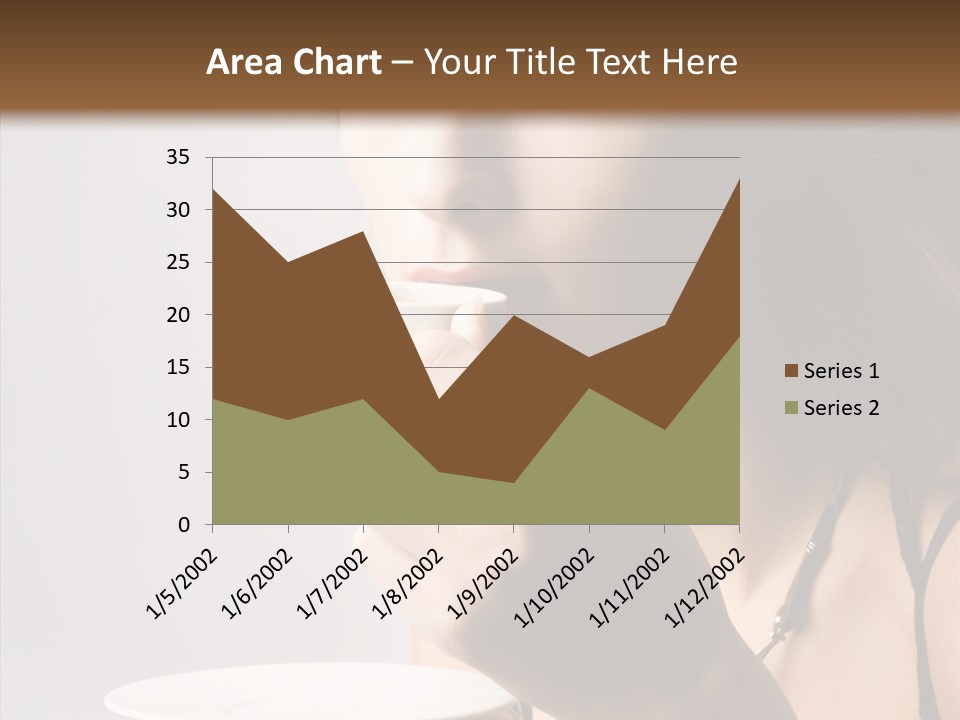 Caucasian Female Face PowerPoint Template