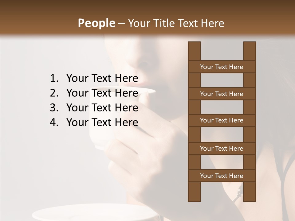 Caucasian Female Face PowerPoint Template