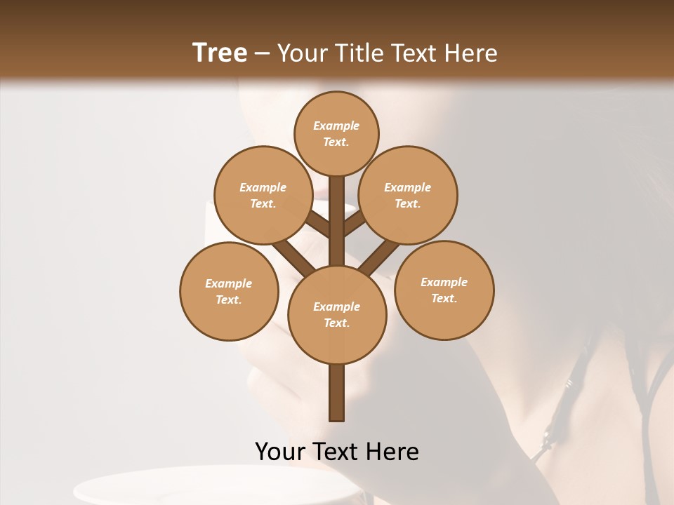 Caucasian Female Face PowerPoint Template