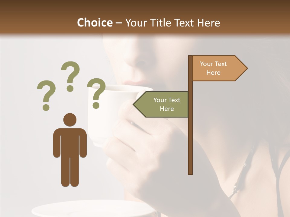 Caucasian Female Face PowerPoint Template