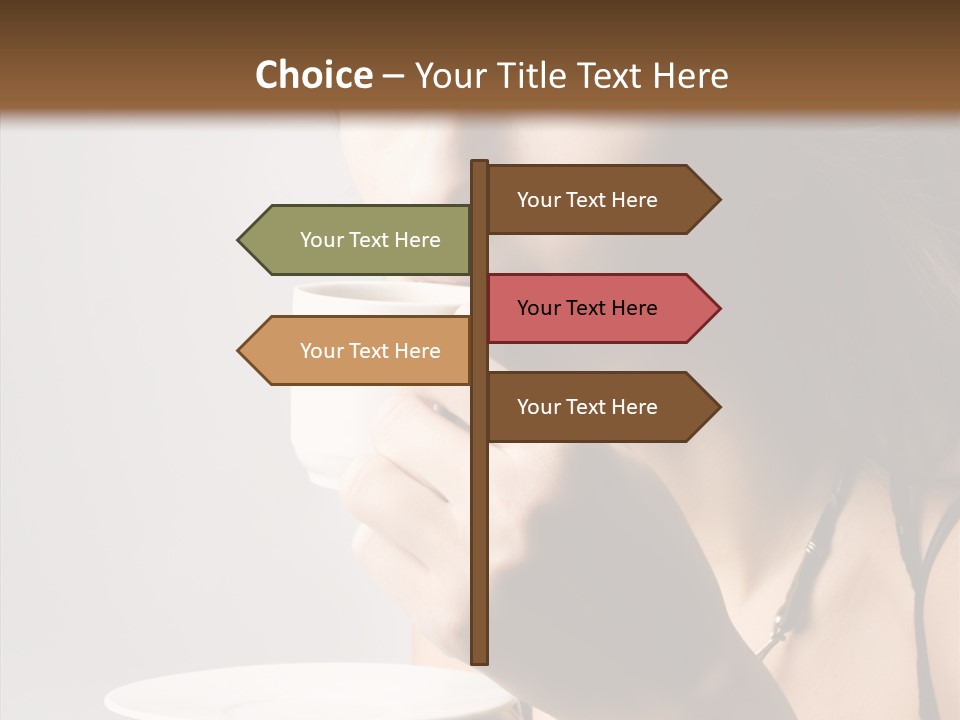 Caucasian Female Face PowerPoint Template