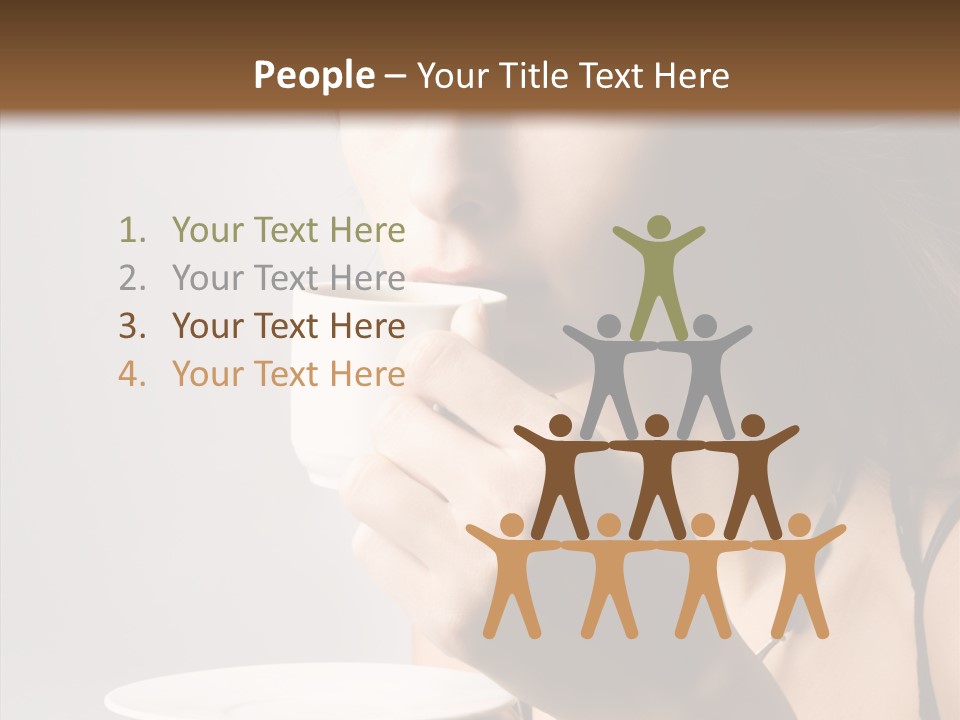 Caucasian Female Face PowerPoint Template