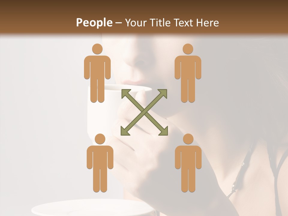 Caucasian Female Face PowerPoint Template