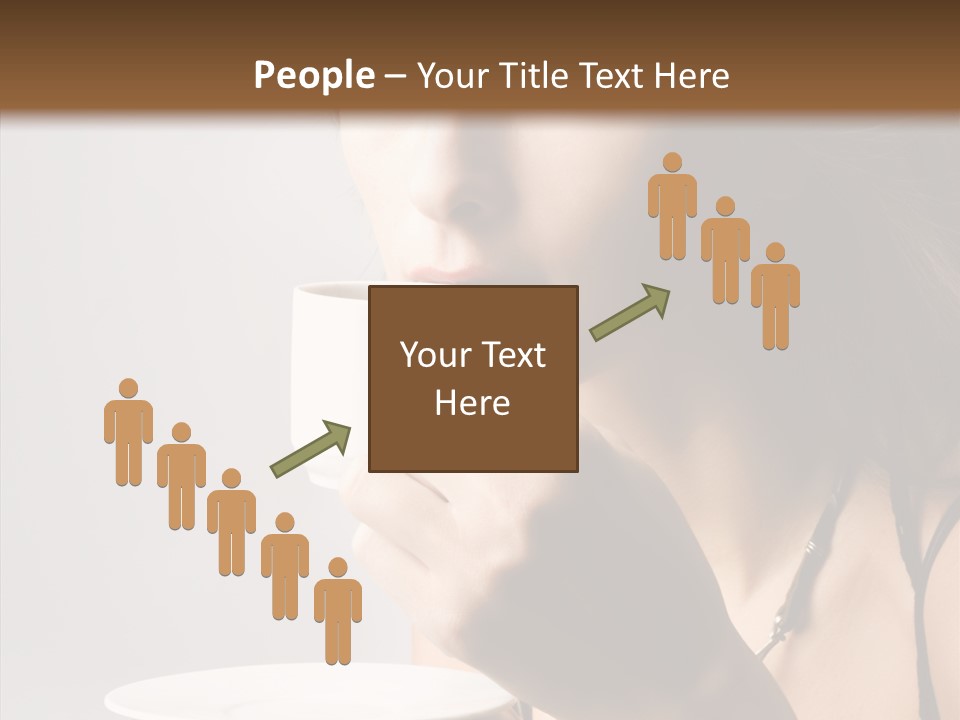 Caucasian Female Face PowerPoint Template