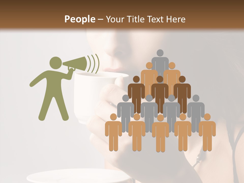 Caucasian Female Face PowerPoint Template