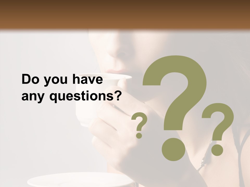 Caucasian Female Face PowerPoint Template