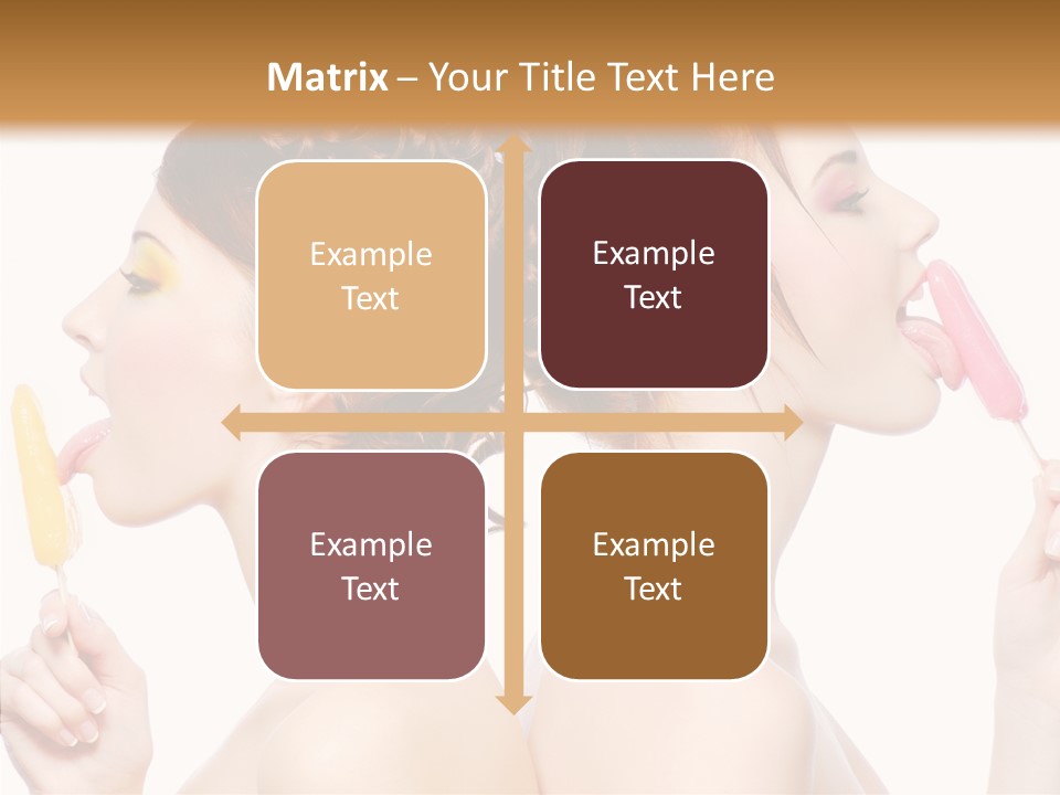 Glamour Bright Girlfriends PowerPoint Template