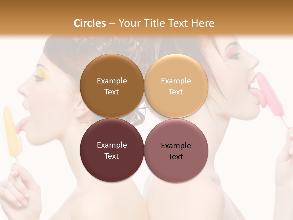 Glamour Bright Girlfriends PowerPoint Template