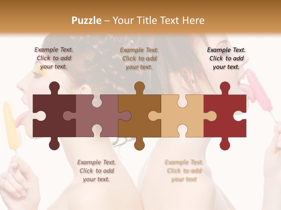 Glamour Bright Girlfriends PowerPoint Template