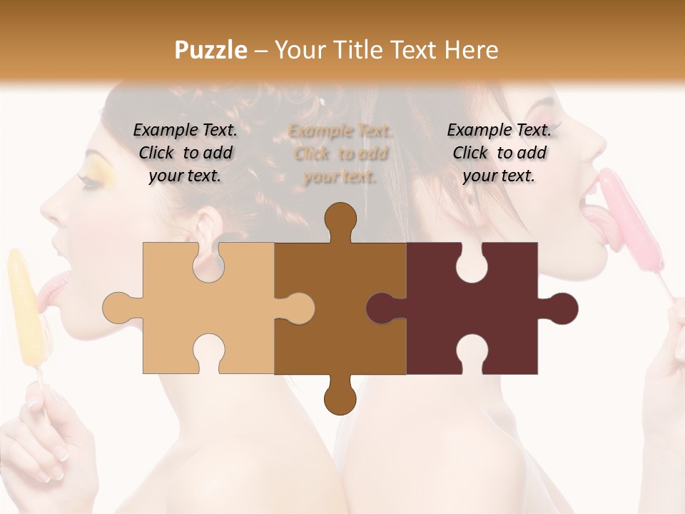 Glamour Bright Girlfriends PowerPoint Template