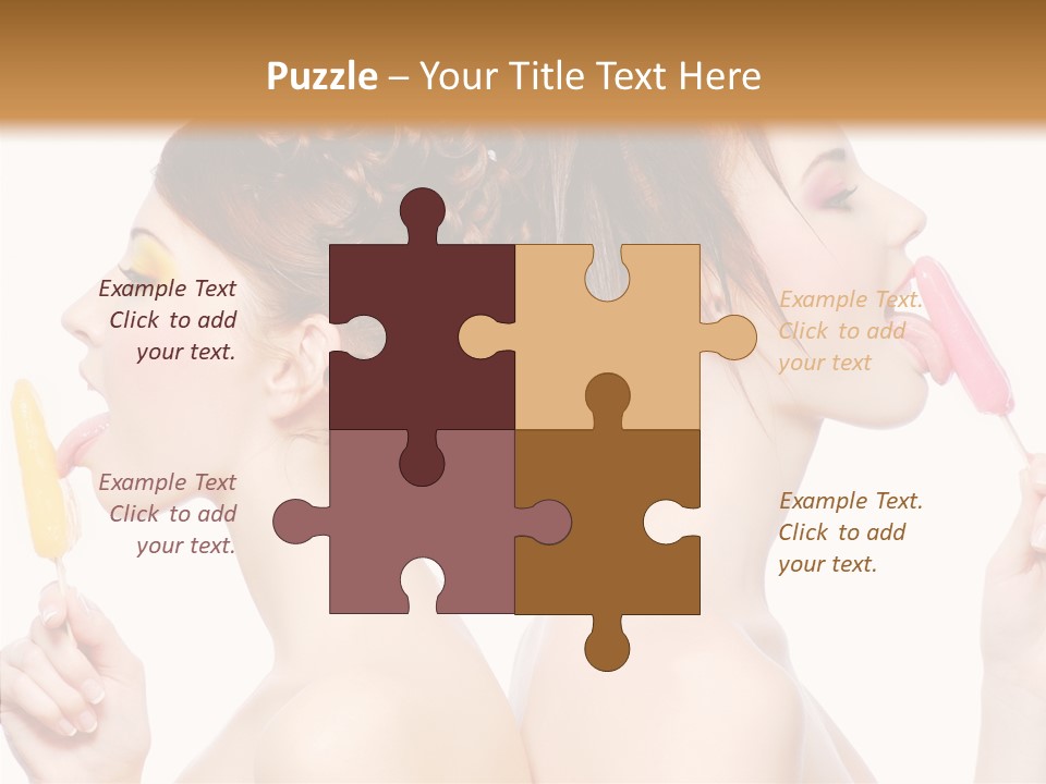 Glamour Bright Girlfriends PowerPoint Template