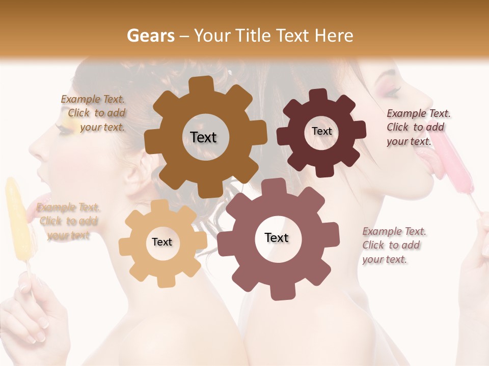 Glamour Bright Girlfriends PowerPoint Template