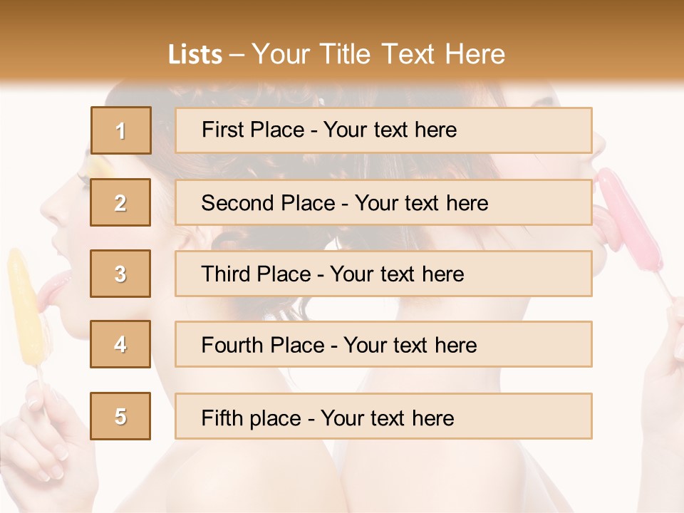 Glamour Bright Girlfriends PowerPoint Template