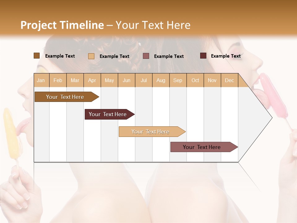 Glamour Bright Girlfriends PowerPoint Template