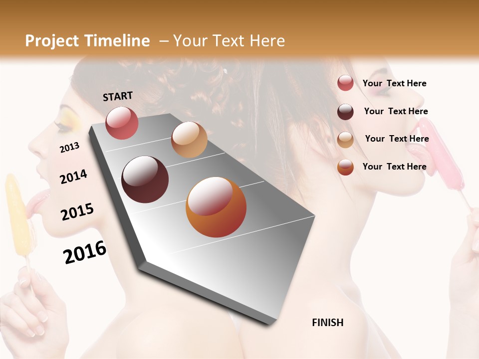 Glamour Bright Girlfriends PowerPoint Template