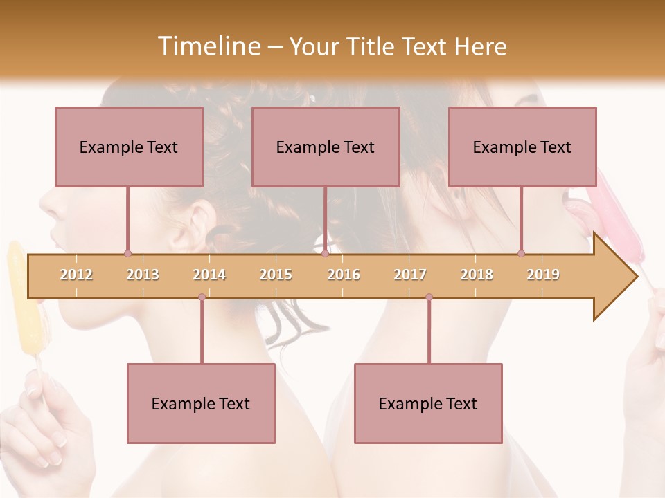 Glamour Bright Girlfriends PowerPoint Template