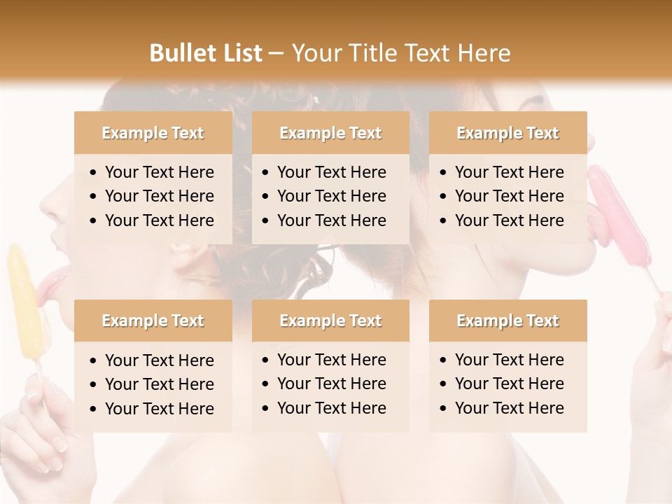 Glamour Bright Girlfriends PowerPoint Template