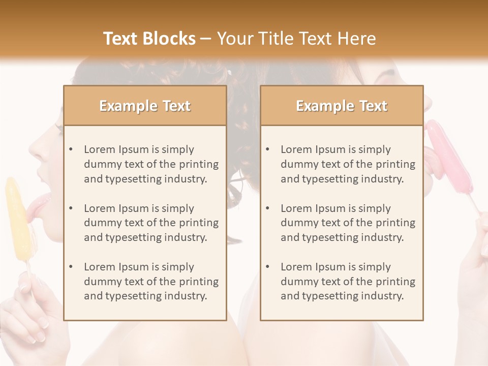 Glamour Bright Girlfriends PowerPoint Template