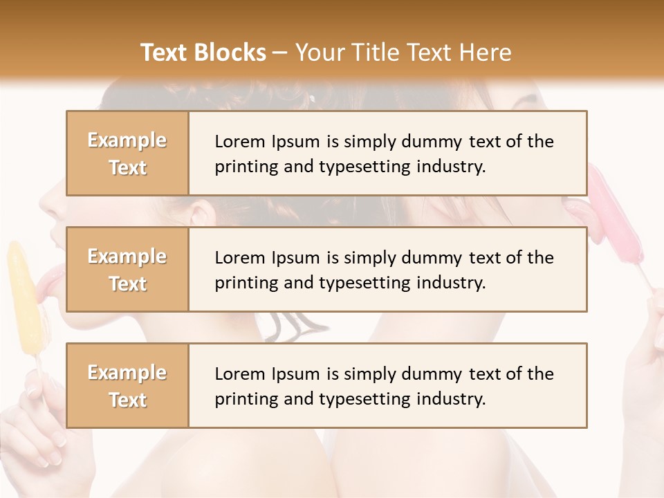 Glamour Bright Girlfriends PowerPoint Template