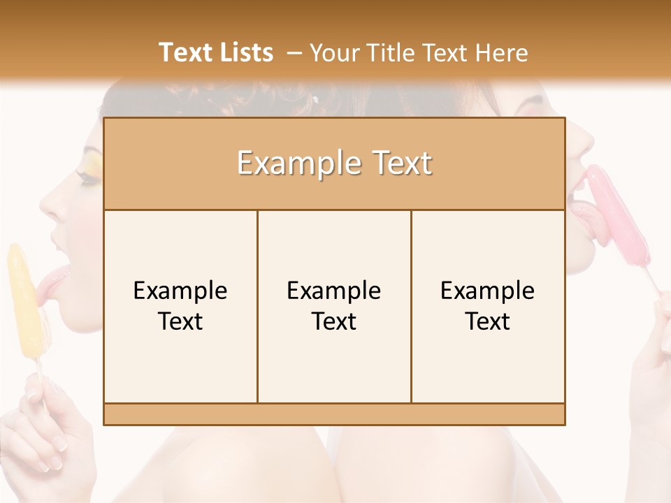 Glamour Bright Girlfriends PowerPoint Template