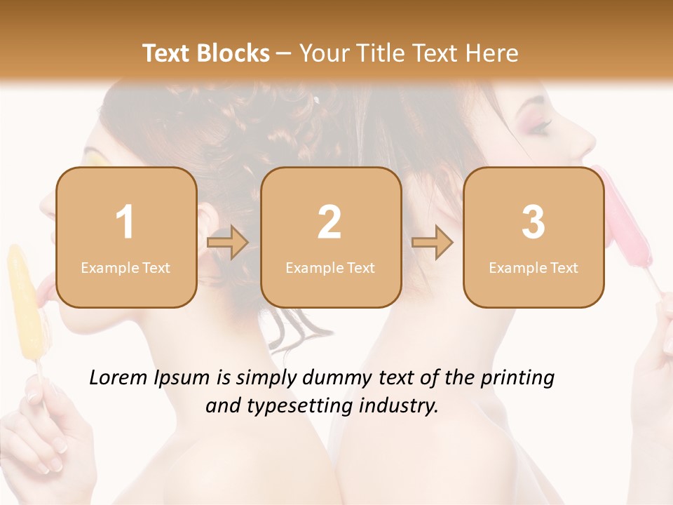 Glamour Bright Girlfriends PowerPoint Template