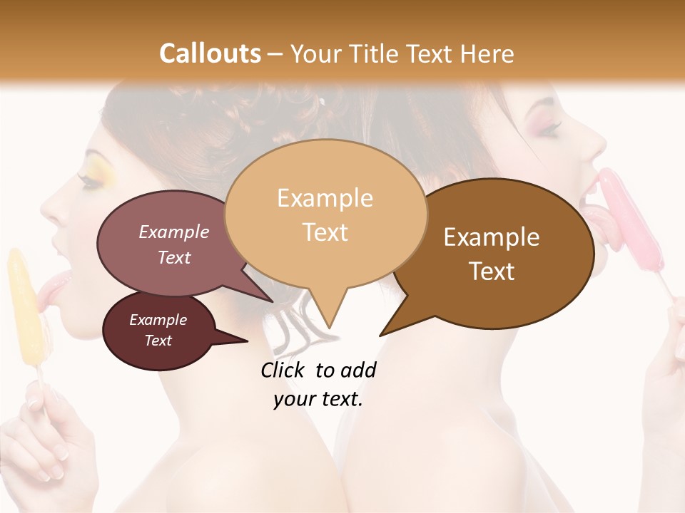 Glamour Bright Girlfriends PowerPoint Template