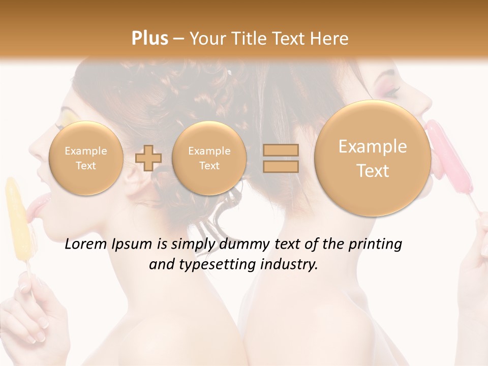 Glamour Bright Girlfriends PowerPoint Template