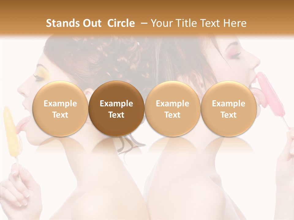 Glamour Bright Girlfriends PowerPoint Template