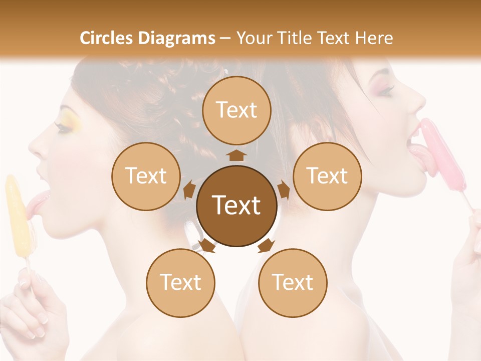 Glamour Bright Girlfriends PowerPoint Template