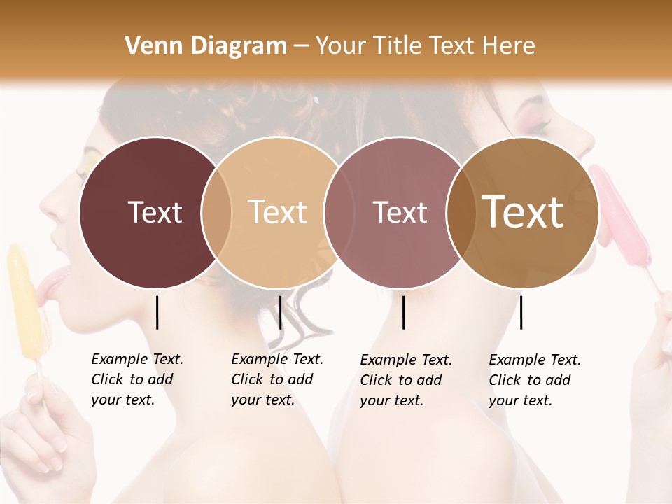 Glamour Bright Girlfriends PowerPoint Template