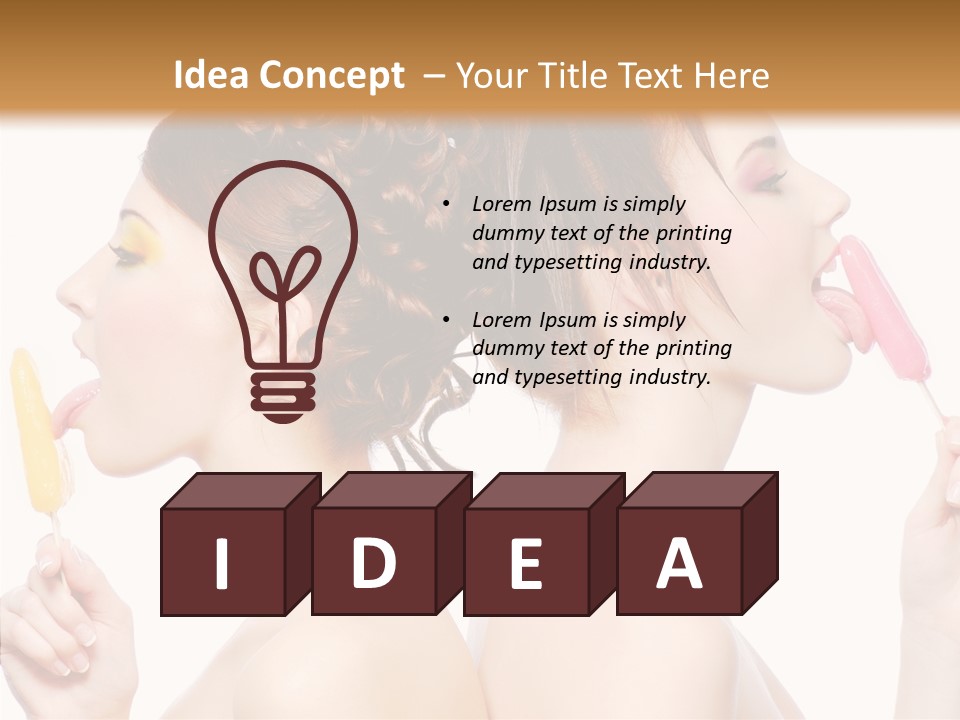 Glamour Bright Girlfriends PowerPoint Template