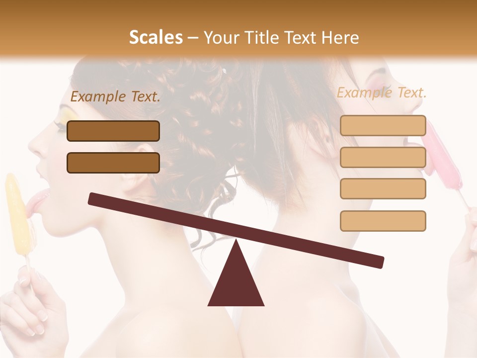 Glamour Bright Girlfriends PowerPoint Template