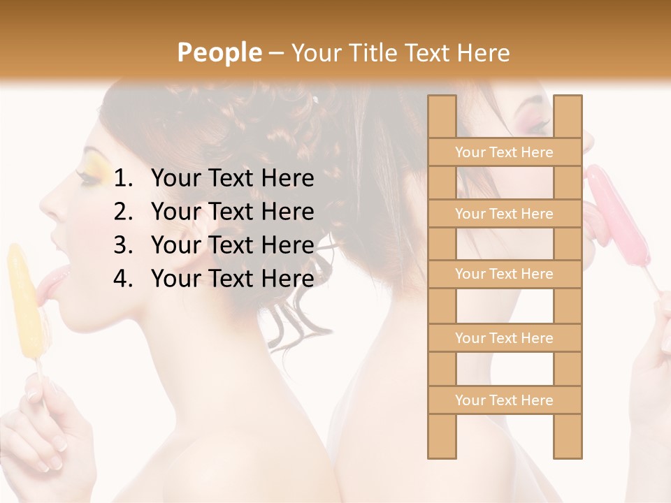 Glamour Bright Girlfriends PowerPoint Template