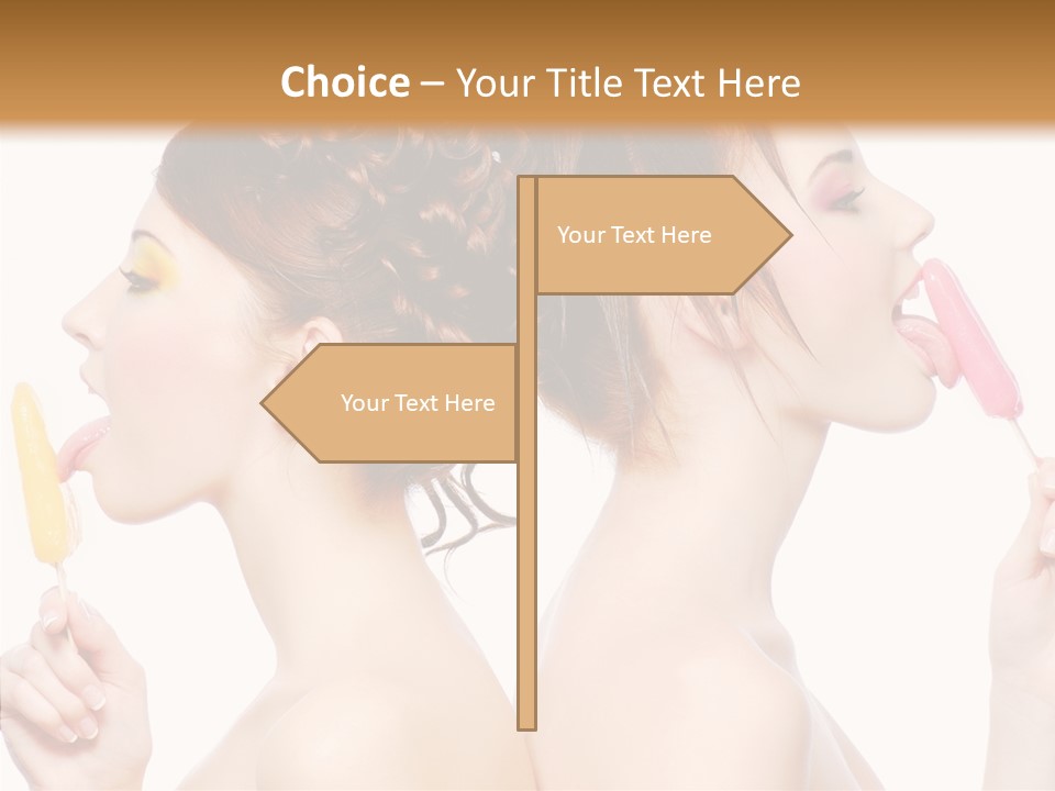 Glamour Bright Girlfriends PowerPoint Template