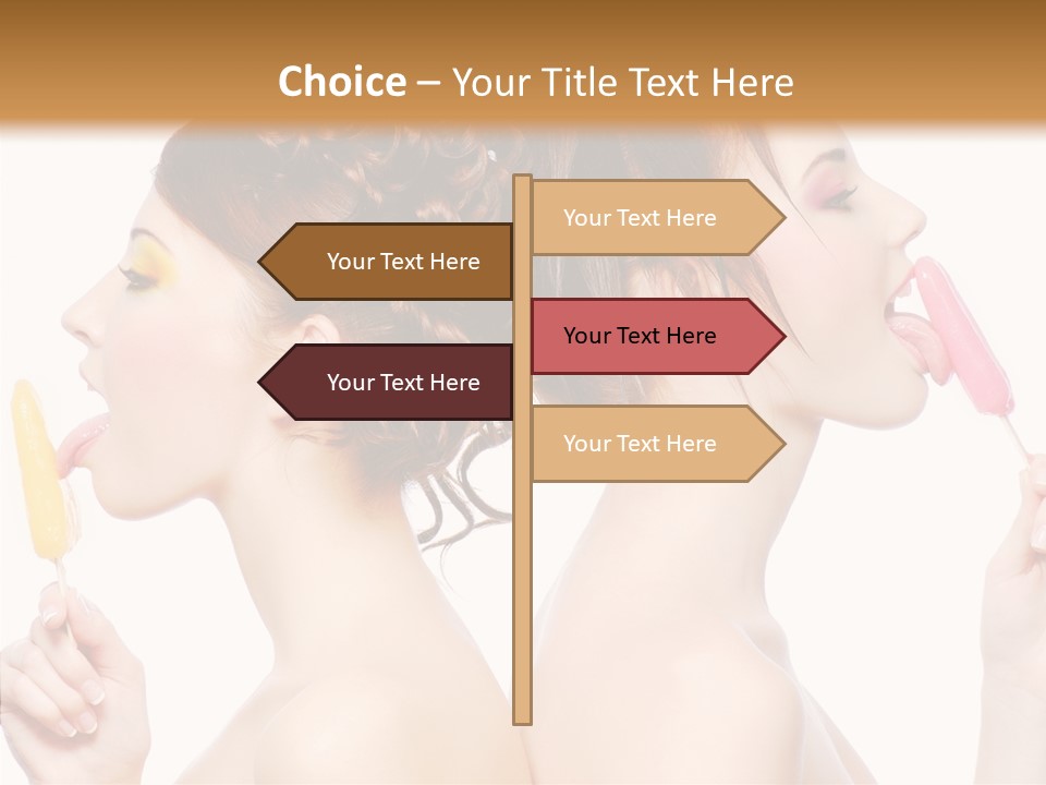 Glamour Bright Girlfriends PowerPoint Template