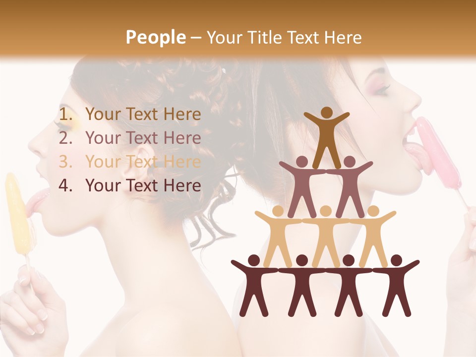 Glamour Bright Girlfriends PowerPoint Template