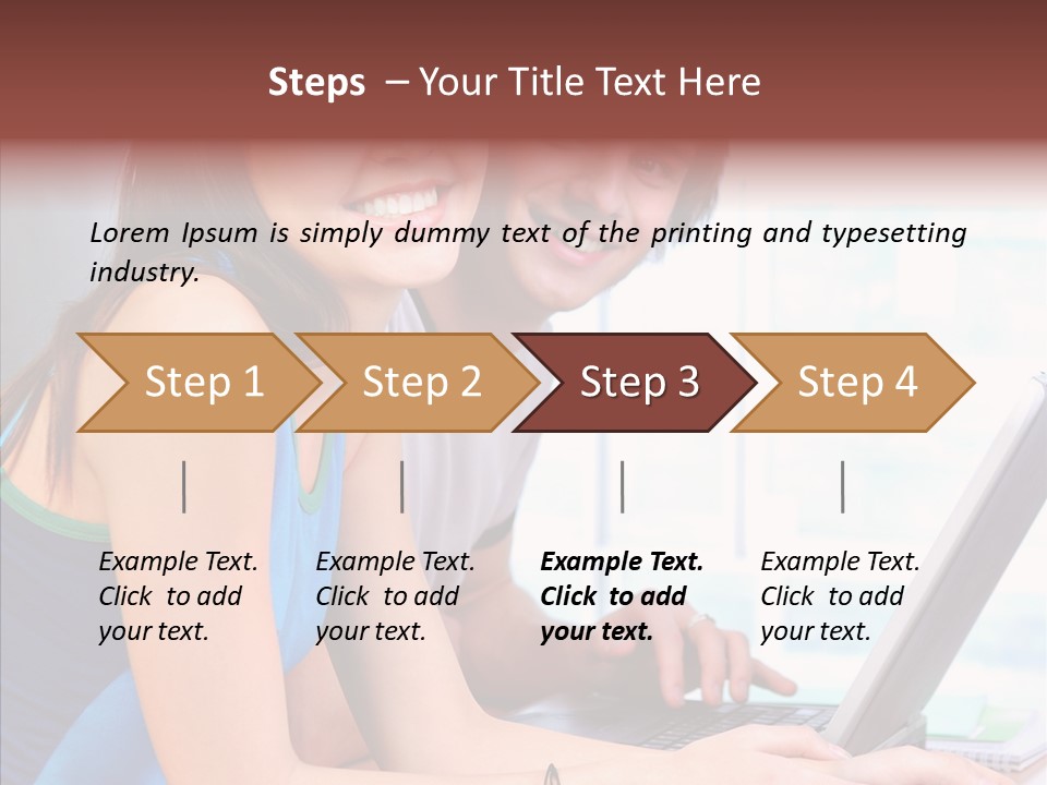 Laptop Woman Education PowerPoint Template